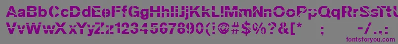 Sanskleincut Font – Purple Fonts on Gray Background