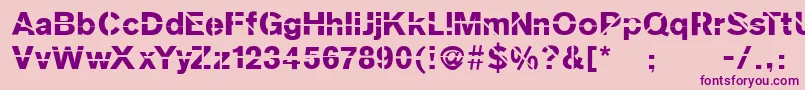 Sanskleincut Font – Purple Fonts on Pink Background