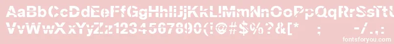 Sanskleincut Font – White Fonts on Pink Background