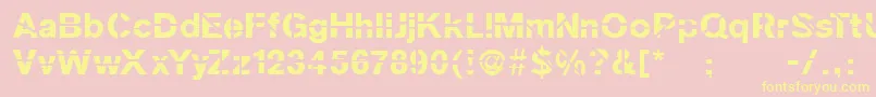 fuente Sanskleincut – Fuentes Amarillas Sobre Fondo Rosa