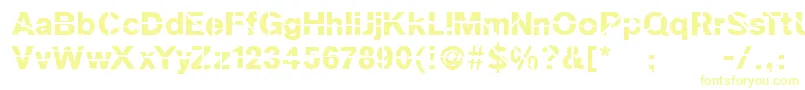 Sanskleincut Font – Yellow Fonts on White Background