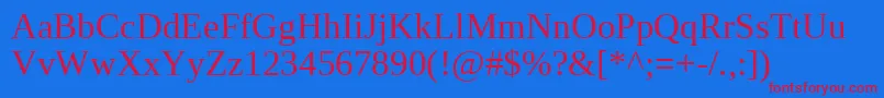 LiberationSerif Font – Red Fonts on Blue Background