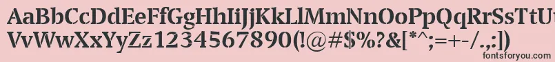 フォントTransportBold – ピンクの背景に黒い文字