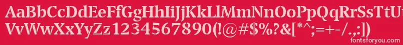 TransportBold Font – Pink Fonts on Red Background