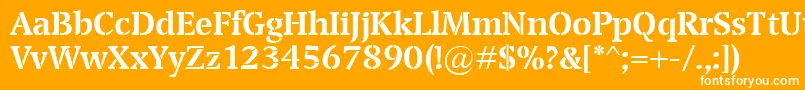 フォントTransportBold – オレンジの背景に白い文字