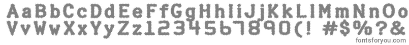 HalterPinchy-fontti – harmaat kirjasimet valkoisella taustalla