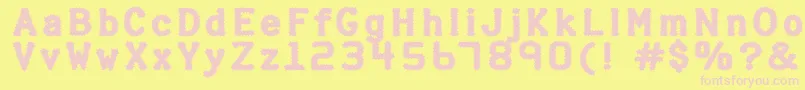HalterPinchy Font – Pink Fonts on Yellow Background