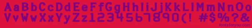 HalterPinchy Font – Purple Fonts on Red Background