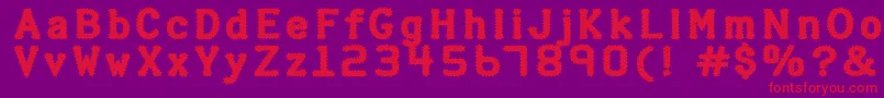 HalterPinchy Font – Red Fonts on Purple Background