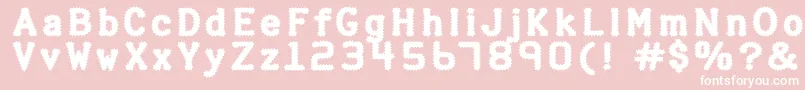 HalterPinchy Font – White Fonts on Pink Background