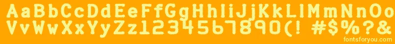 HalterPinchy Font – Yellow Fonts on Orange Background