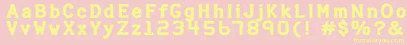 HalterPinchy Font – Yellow Fonts on Pink Background
