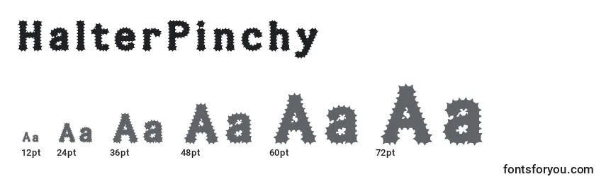 Размеры шрифта HalterPinchy