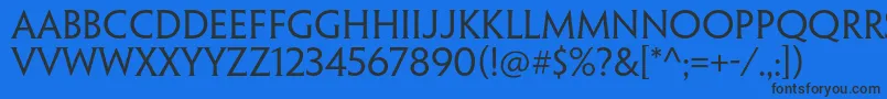 Шрифт PenumbrahalfserifstdReg – чёрные шрифты на синем фоне