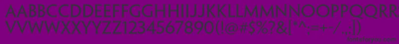 Fonte PenumbrahalfserifstdReg – fontes pretas em um fundo violeta