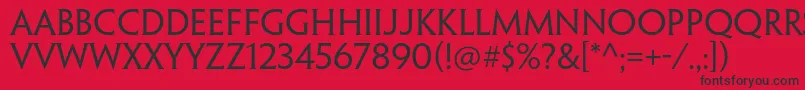PenumbrahalfserifstdReg Font – Black Fonts on Red Background