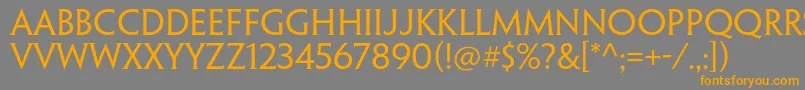 Saiba mais sobre a fonte PenumbrahalfserifstdReg Fonte PenumbrahalfserifstdReg – fontes laranjas em um fundo cinza