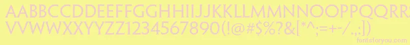 Шрифт PenumbrahalfserifstdReg – розовые шрифты на жёлтом фоне