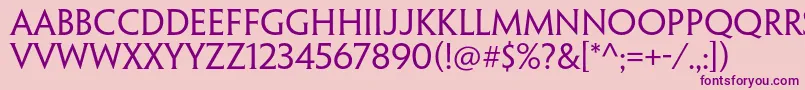 PenumbrahalfserifstdReg-Schriftart – Violette Schriften auf rosa Hintergrund