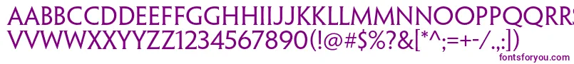 PenumbrahalfserifstdReg-Schriftart – Violette Schriften auf weißem Hintergrund