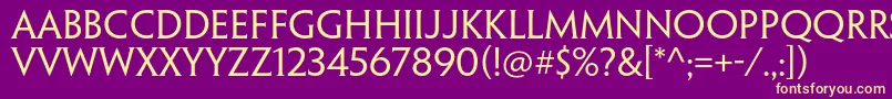 Шрифт PenumbrahalfserifstdReg – жёлтые шрифты на фиолетовом фоне