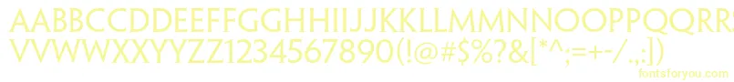 PenumbrahalfserifstdReg Font – Yellow Fonts on White Background