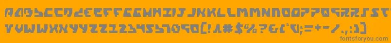 フォントGyrv2c – オレンジの背景に灰色の文字