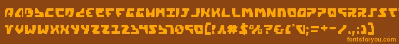 Gyrv2c Font – Orange Fonts on Brown Background