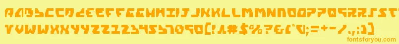 Gyrv2c Font – Orange Fonts on Yellow Background