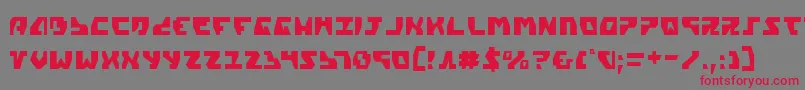 Gyrv2c Font – Red Fonts on Gray Background