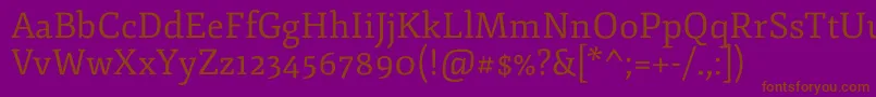 FjordoneRegular Font – Brown Fonts on Purple Background