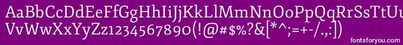Шрифт FjordoneRegular – белые шрифты на фиолетовом фоне