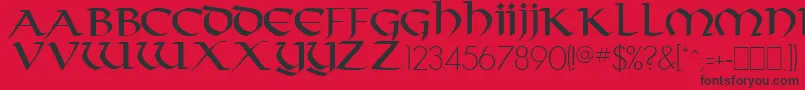 TarantisRegular Font – Black Fonts on Red Background