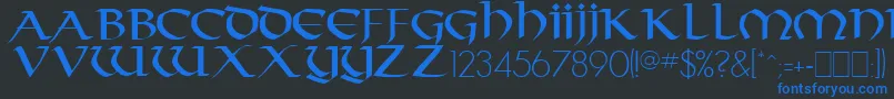 TarantisRegular Font – Blue Fonts on Black Background