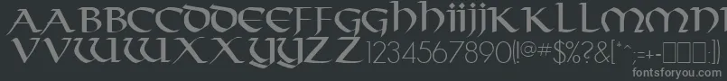 TarantisRegular Font – Gray Fonts on Black Background