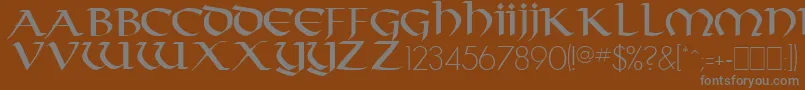 TarantisRegular Font – Gray Fonts on Brown Background