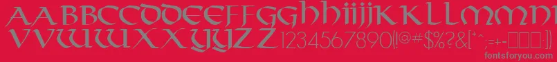 TarantisRegular Font – Gray Fonts on Red Background