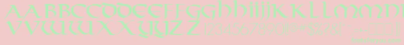 TarantisRegular Font – Green Fonts on Pink Background