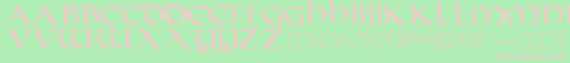 TarantisRegular Font – Pink Fonts on Green Background