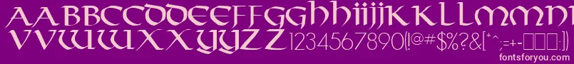 TarantisRegular Font – Pink Fonts on Purple Background