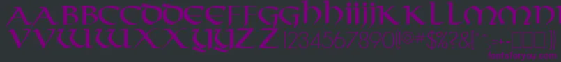 TarantisRegular Font – Purple Fonts on Black Background