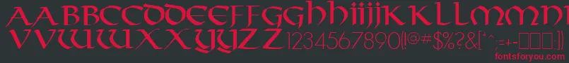 TarantisRegular Font – Red Fonts on Black Background