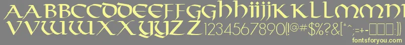 TarantisRegular Font – Yellow Fonts on Gray Background