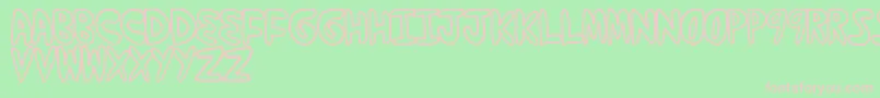 Yumernub Font – Pink Fonts on Green Background