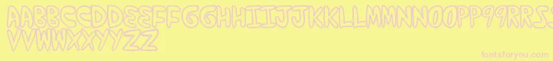 Yumernub Font – Pink Fonts on Yellow Background