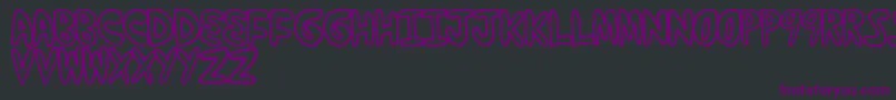 Шрифт Yumernub – фиолетовые шрифты на чёрном фоне