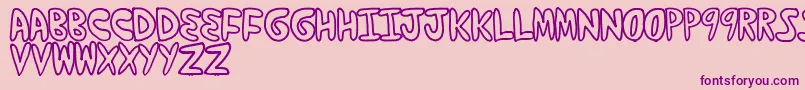 Yumernub Font – Purple Fonts on Pink Background