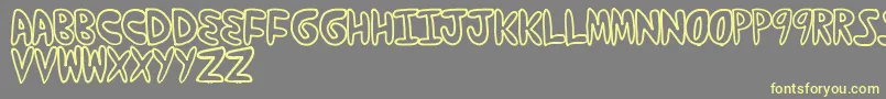 Yumernub Font – Yellow Fonts on Gray Background