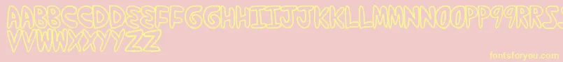 Yumernub Font – Yellow Fonts on Pink Background