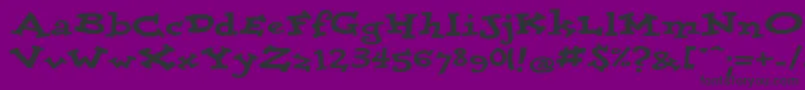 フォントDoloresblackc – 紫の背景に黒い文字